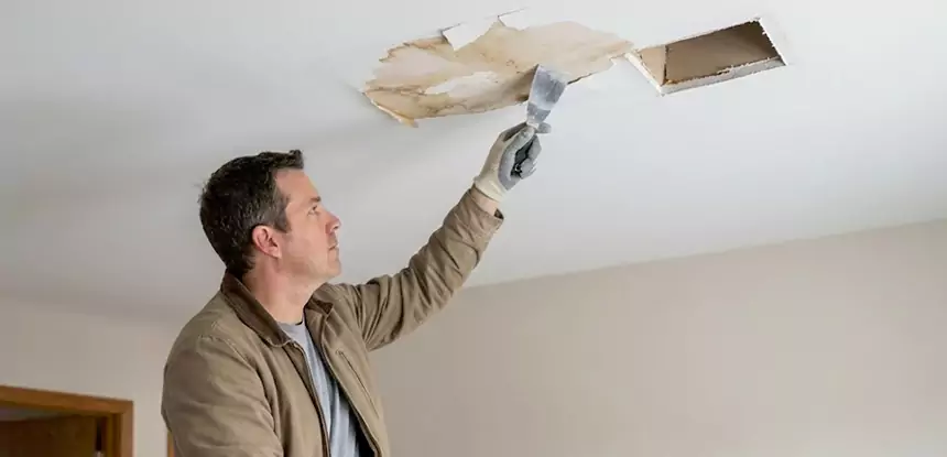 Ceiling Water Stain and Drywall Repair in Clarkston